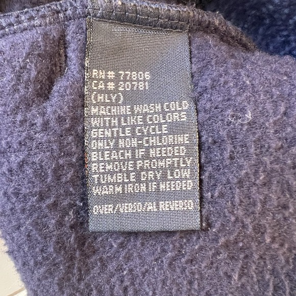 90s Vintage Tommy Hilfiger Blue Fleece Pullover M Snap Collar Taiwan - Picture 6 of 9